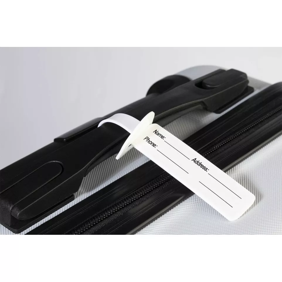 Pudong white  luggage tag 