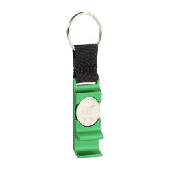 OpenCart green  bottle opener trolley keyring 