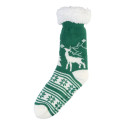 Norsokkar vert  Chaussettes-pantoufles de Noël 