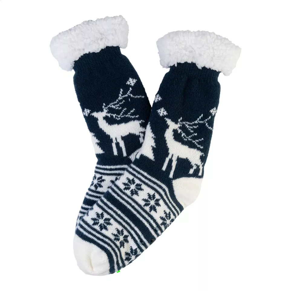 Norsokkar blue  Christmas slipper socks 