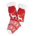 Norsokkar rouge  Chaussettes-pantoufles de Noël 