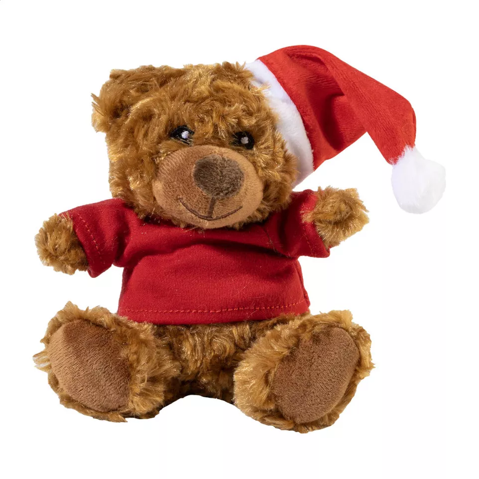 Mjuknalle brown red RPET plush teddy...