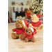 Mjuknalle brown red RPET plush teddy bear 
