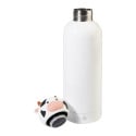 ZooSip white  kids insulated bottle, cow 