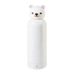 ZooSip white  kids insulated bottle, bear 