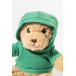 Hobear green  RPET pluh teddy bear with hoodie 