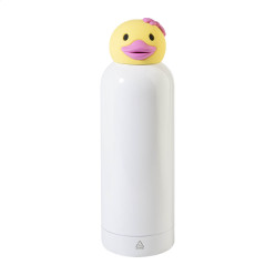 ZooSip wit geel kinderen geïsoleerde fles, eend 