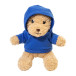 Hobear blauw  RPET pluh teddybeer met hoodie 