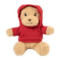 Hobear rood  RPET pluh teddybeer met hoodie 