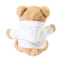 Hobear white  RPET pluh teddy bear with hoodie 