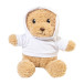 Hobear wit  RPET pluh teddybeer met hoodie 