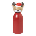 Nordflaska rood  Kerst geïsoleerde fles, rendieren 