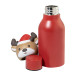 Nordflaska rood  Kerst geïsoleerde fles, rendieren 