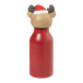 Nordflaska rood  Kerst geïsoleerde fles, rendieren 