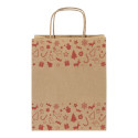 Julegave L natuurlijk  Kerst geschenktas, groot 