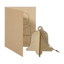 FestiCard Kraft natural  Christmas card, bell 