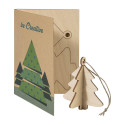 FestiCard Kraft natural  Christmas card, tree 