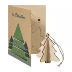 FestiCard Kraft natural  Christmas card, tree 
