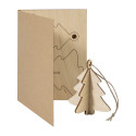 FestiCard Kraft natural  Christmas card, tree 