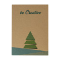 FestiCard Kraft natural  Christmas card, tree 