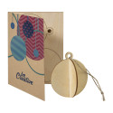 FestiCard Kraft naturelle  Carte de Noël, boule 