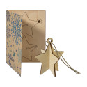 FestiCard Kraft natural  Christmas card, star 