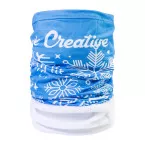 CreaScarf Winter blanc  écharpe multifonctions en RPET personnalisée 