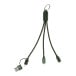 Rafob dark green  keyring USB charger cable 