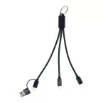 Rafob dark blue  keyring USB charger cable 