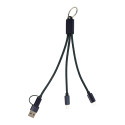 Rafob dark blue  keyring USB charger cable 
