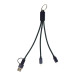 Rafob dark blue  keyring USB charger cable 