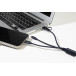 Rafob bleu foncé  Porte-clés avec câble de charge USB 