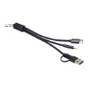 Rafob dark blue  keyring USB charger cable 