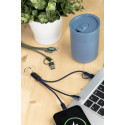 Rafob dark blue  keyring USB charger cable 