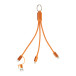 Rafob orange  keyring USB charger cable 