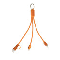 Rafob orange  keyring USB charger cable 