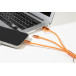 Rafob orange  Porte-clés avec câble de charge USB 
