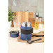 Minestrone donker blauw  RSS geïsoleerde lunchpot 