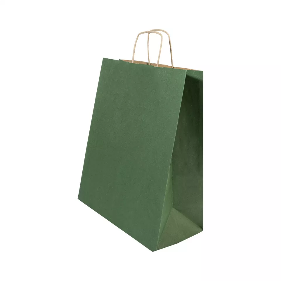 Papbag S vert  Sac cadeau en papier,...