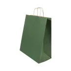 Papbag S vert  Sac cadeau en papier, petit format 