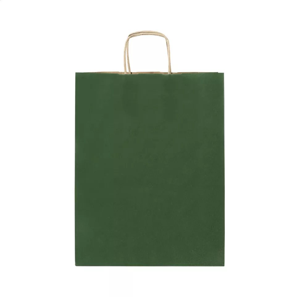 Papbag S green  paper gift bag, small 