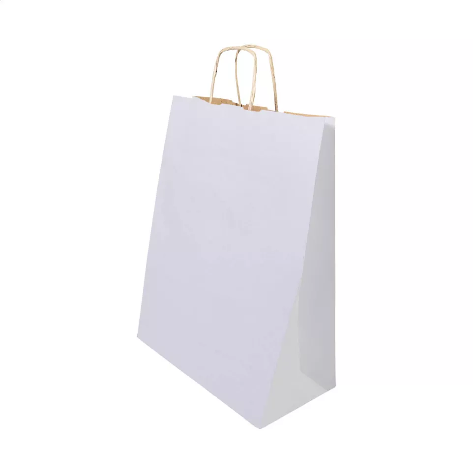 Papbag S wit  papieren geschenktas,...