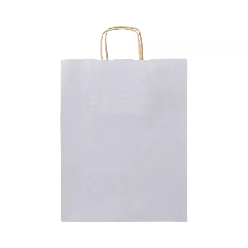 Papbag S blanc  Sac cadeau en papier,...