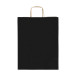 Papbag M zwart  papieren geschenktas, medium 