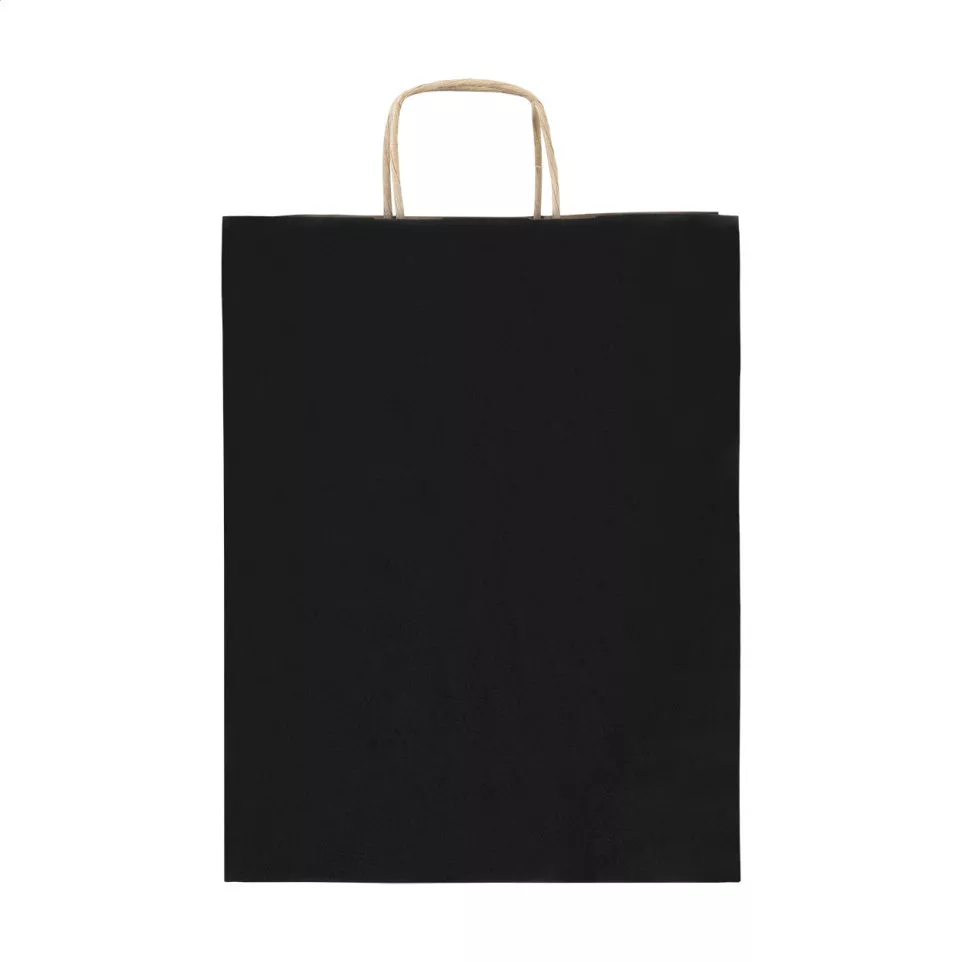 Papbag M zwart  papieren geschenktas,...