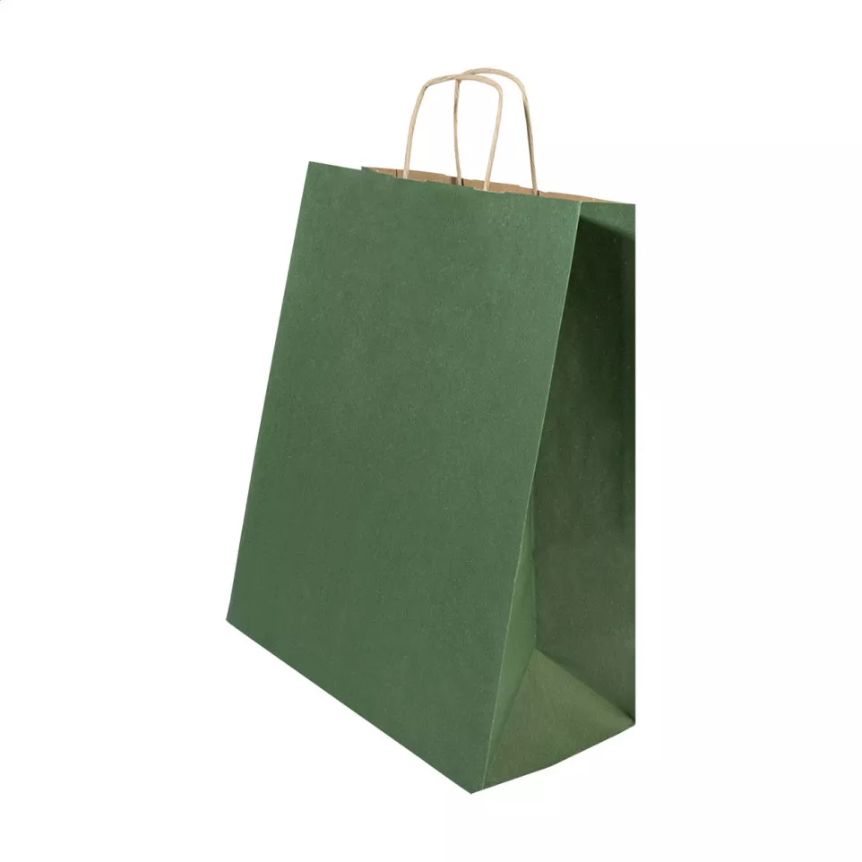 Papbag M groen  papieren geschenktas,...