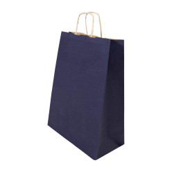 Papbag M bleu foncé  Sac cadeau en papier, format moyen 