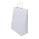 Papbag M white  paper gift bag, medium 