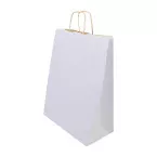 Papbag M blanc  Sac cadeau en papier, format moyen 