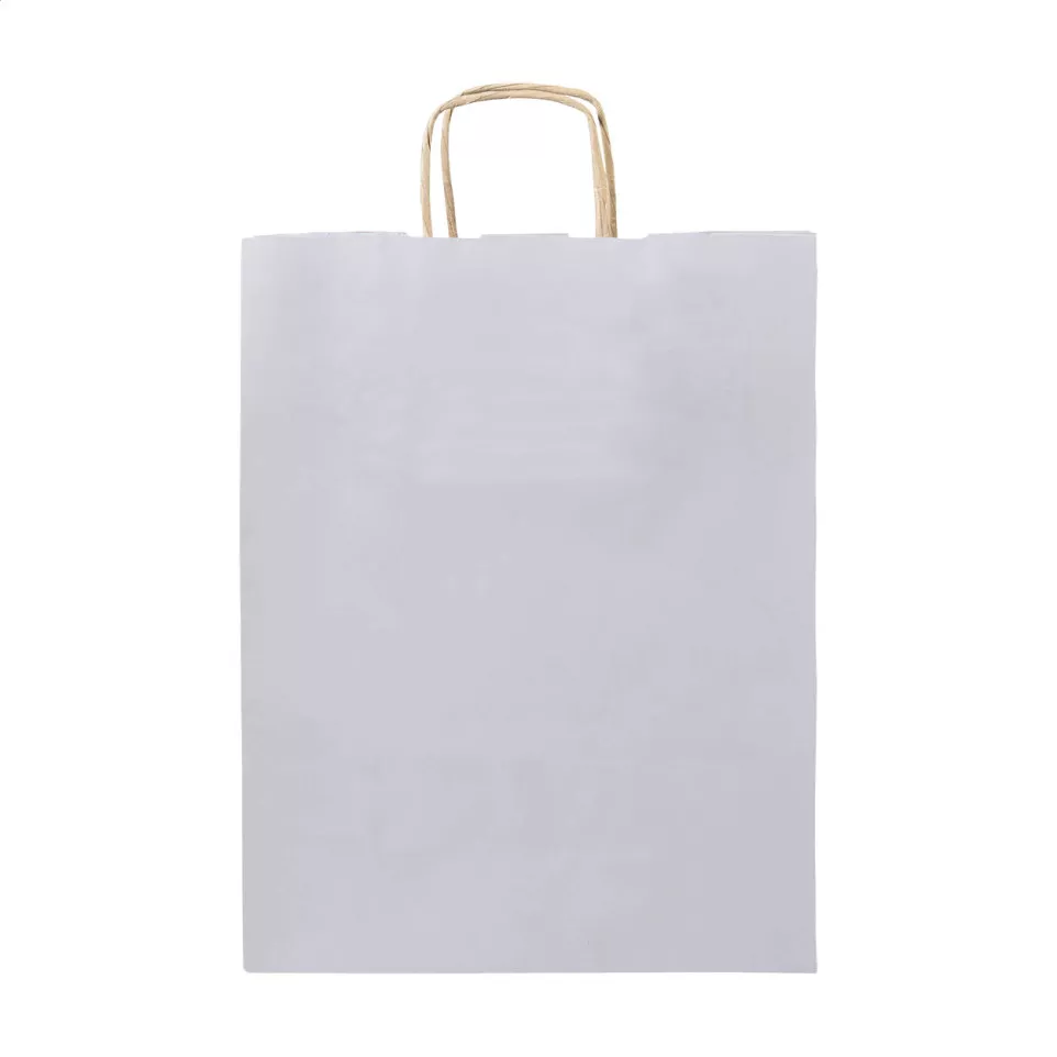 Papbag M blanc  Sac cadeau en papier,...
